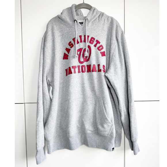 Mens 47 Brand Washington Nationals Sweatshirt Gray Grey Size XL Extra Large - Picture 1 of 6